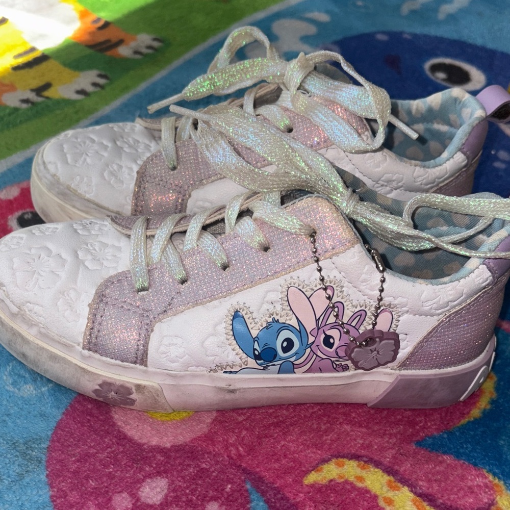 Disney White and Purple Character Sneakers